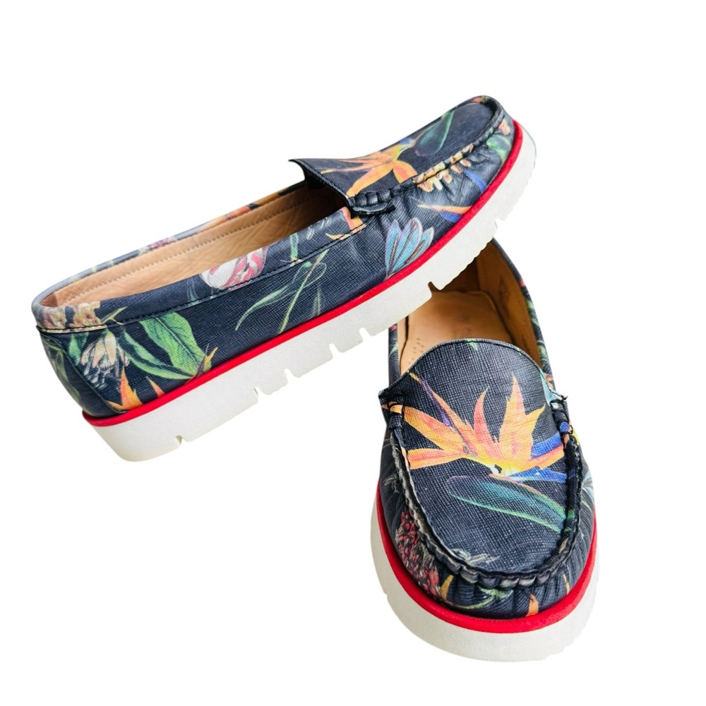 Di Chenzo Handmade Italy Floral Loafers Women’s EU 38.5 Multicolor Leather